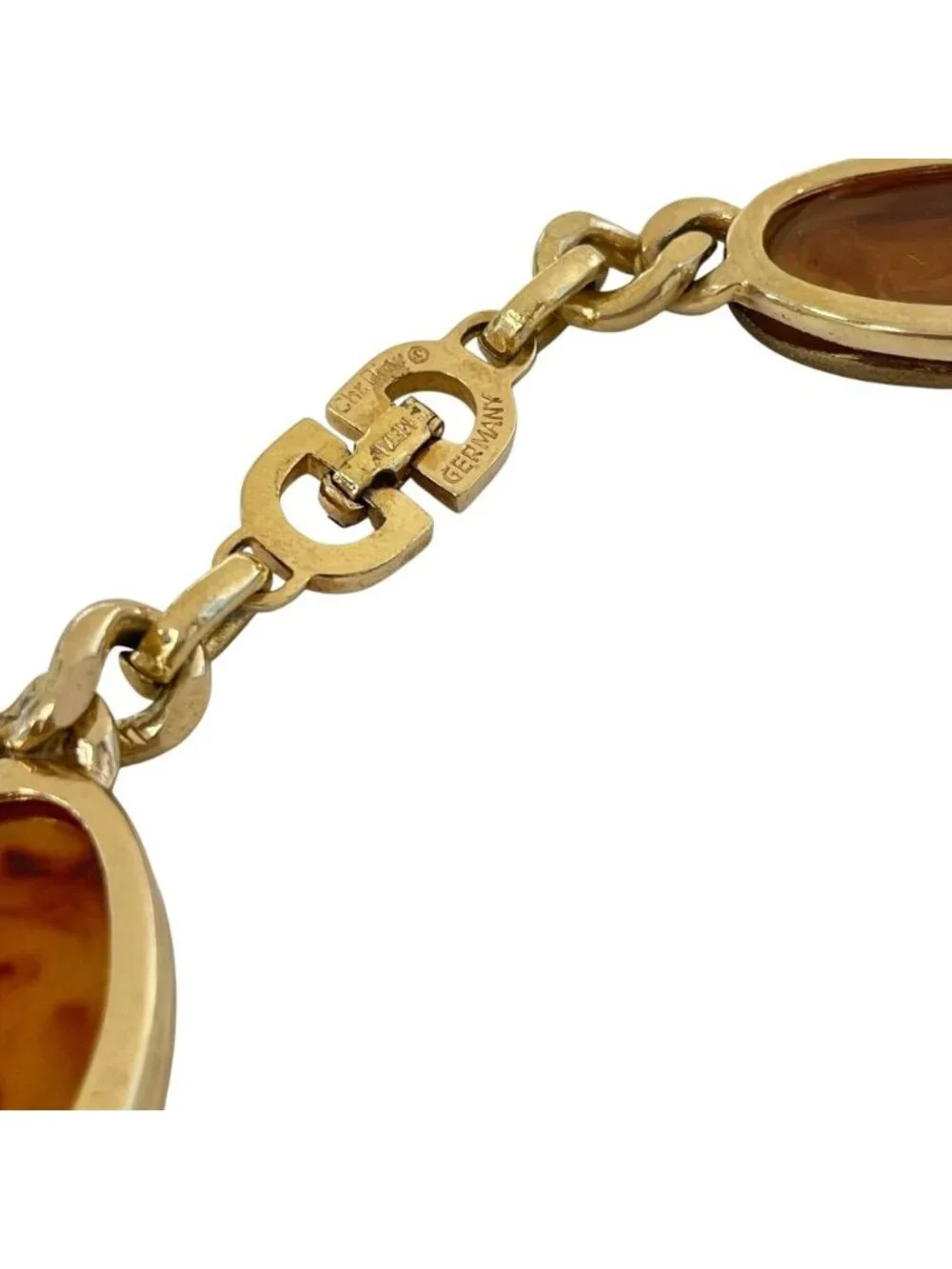 Dior Vintage Bracelet Amber Metal Gold